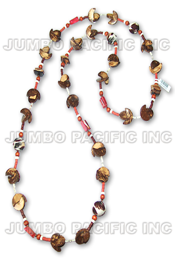 JEN831 Philippine necklace with wood design jewelry